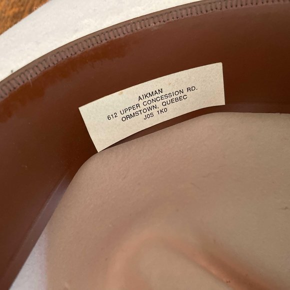 vintage 60s HBC felted wool 'stampede' cowboy hat - size 6 5/8 - Picture 6 of 8